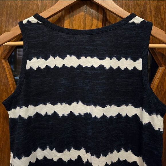 Eddie Bauer Striped Tie Dyed V Neck Tank Top Cotton XSMALL  NWOT - Picture 6 of 9